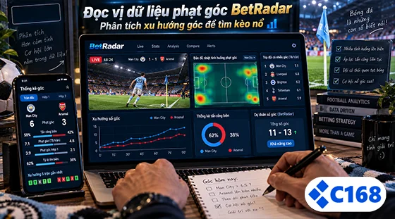 Đọc vị dữ liệu phạt góc BetRadar để chốt kèo góc nổ