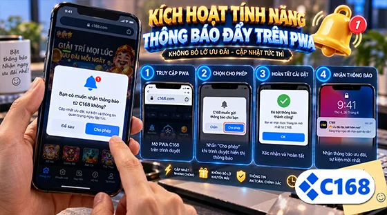 Kích hoạt tính năng thông báo đẩy trên PWA
