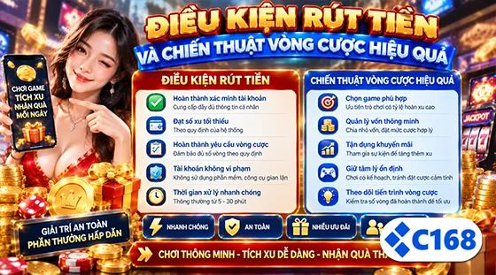Điều kiện rút tiền và chiến thuật vòng cược hiệu quả