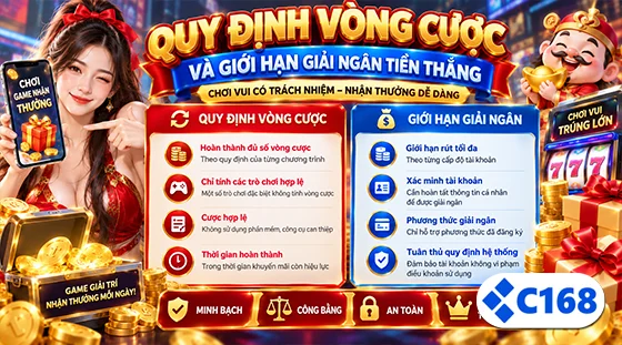 Quy định vòng cược và giới hạn giải ngân tiền thắng